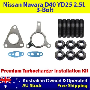 Turbo Installation Stud & Gasket Kit For Nissan Navara D40 YD25 2.5L 3-Bolt - Picture 1 of 4