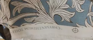 WILLIAM MORRIS VORHANGSTOFF "Chrysantheme Toile" 3 METER SCHIEFER BAUMWOLLMISCHUNG - Bild 1 von 3