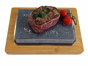 Bellissimo piano da tavolo bistecca pietre da cucina griglia roccia nera Hibachi piatto di roccia frizzante - Foto 1 di 11