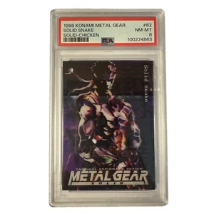 1998 Konami Metal Gear Solid Trading Card #62 Solid Snake | PSA 8 - Picture 1 of 3