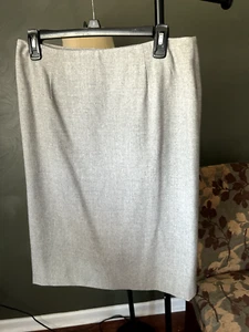 Vestido para mujer Ralph Lauren gris clásico hasta la rodilla falda lápiz 100 % lana forrado - Imagen 1 de 5