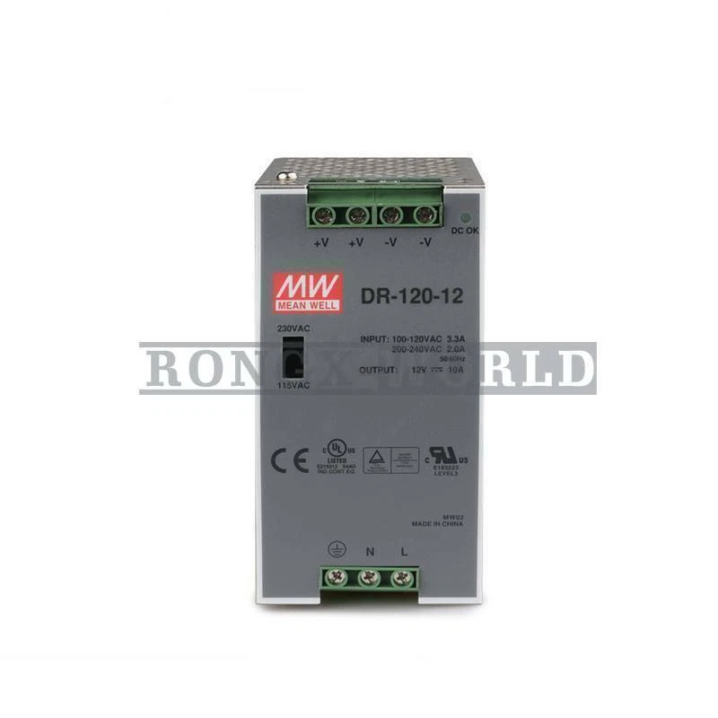 1pcs Mean Well DR-120-12 12V 10A 120W​ AC/DC Power Supply Single-OUT - Image 1 of 1