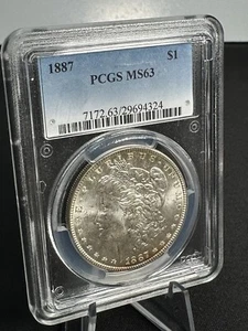 1887 "P" Morgan SILBER Dollar PCGS MS63 wunderschöne Farbe! HOLEN SIE ES SICH! SILBER!! - Bild 1 von 6