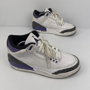 Nike Air Jordan 3 Retro Dark Iris Purple White DM0967-105GS Size 7Y/8.5W - Picture 1 of 19