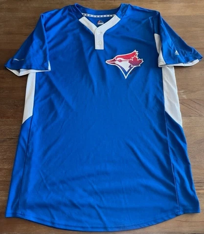 Toronto Blue Jays Majestic Cool Base Jersey Shirt MLB Logo Mens Size Medium Med Cover