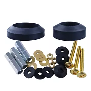 Universal Toilet Tank to Bowl Gaskets with 3 Sets Brass Hardware Kits Fits Most - Picture 1 of 12