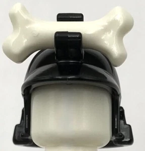 Lego New Black Minifigure Headgear Helmet Ninja Samurai w/ Bone Part - Picture 1 of 2