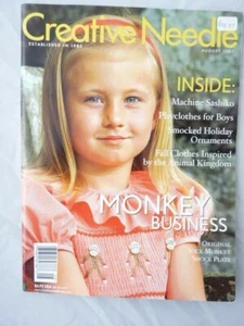 Creative Needle Back Issue Magazine August 2007 Sock Monkey Smocking Plate Inc - Imagen 1 de 1