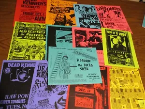 Dead Kennedys Riproduzione Volantino Punk Hardcore Fishbone Descendents TSOL VOID - Foto 1 di 1