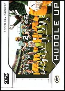 2019 Score Huddle Up #4 Green Bay Packers Aaron Rodgers Football Card ID:10894