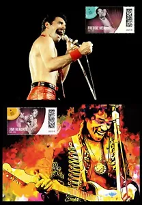 BRIEFMARKE FREDDIE MERCURY QUEEN JIMI HENDRIX MI 3851 3780 GANZSACHE POSTKARTE ! - Bild 1 von 32