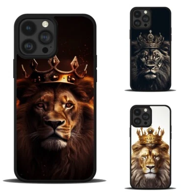 Fundas Big Lion con Corona Para iPhone 6 7 8 11 12 13 14 15 Pro Max Foto 1 de 4