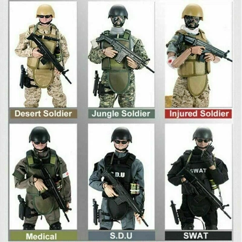 1/6 Soldier Action Figures Model SWAT ACU Uniform Model Military Army Suit Toys Cover