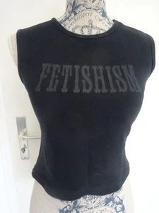 napo T-Shirt Schwarz Fetishism Gr S  36 100% Baumwolle Ärmellos - Bild 1 von 8