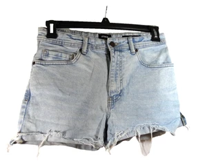 Pantaloncini jeans Cott donna taglia 30 blu denim vita media elasticizzati invecchiati - Foto 1 di 4