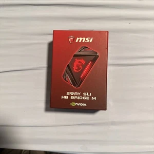 MSI 2WAY Nvidia SLI HB BRIDGE MS-4395, Black with Red Dragon LED Backlights - Picture 1 of 2