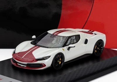 BBR-Models 1/43 Ferrari 296 GTB Assetto Fiorano With Hat White Red BBRC265SU09 - Image 1 of 4