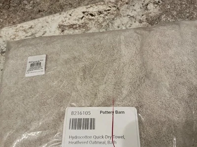 Toalla de baño Pottery Barn hidroalgodón secado rápido avena 28" x 55" -NUEVA EN PAQUETE Foto 1 de 3