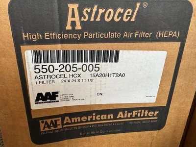 AAF Flanders AstroCel HCX HEPA Filter 550-205-005 24x24x11.5 NEW - Open Box