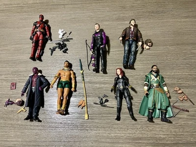 USED Marvel Legends MCU Lot Deadpool Wolverine Hawkeye Black Widow  - Image 1 of 4