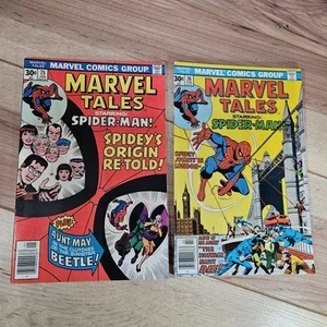Marvel Tales #75 & #76 (1976) Origin Spider/both Excellent! (T6) - Picture 1 of 2