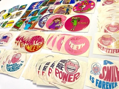 100 Vintage Stickers 1980s Dentist Office Reward LOT + 90s 00s & More *read - Image 1 of 4