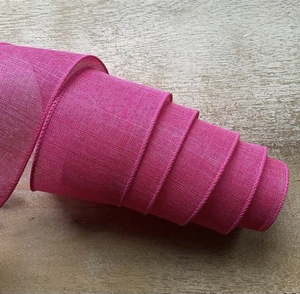 5 yds. HOT PINK WIRE RIBBON 2 1/2" Wide - Picture 1 of 4