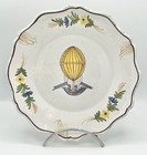 Assiette en faïence de Nevers dite à la montgolfière fin XVIII / début XIXème