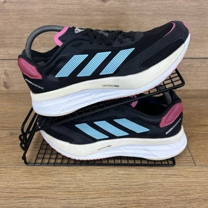Adidas Shoes Women’s Size UK 6 Adizero Boston 10 Running Trainers Black Pink - Picture 1 of 11
