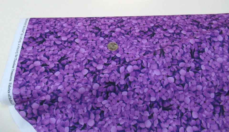 Timeless Treasures quilt-craft fabric HYDRANGEA PETALS magenta 2 yds (cd-3387) - Image 1 of 1
