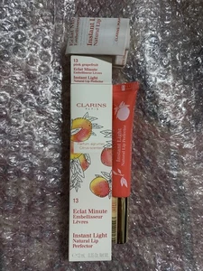 Clarins Instant Light Natural Lip Perfector - 13 Pink Grapefruit - 12ml New - Picture 1 of 1