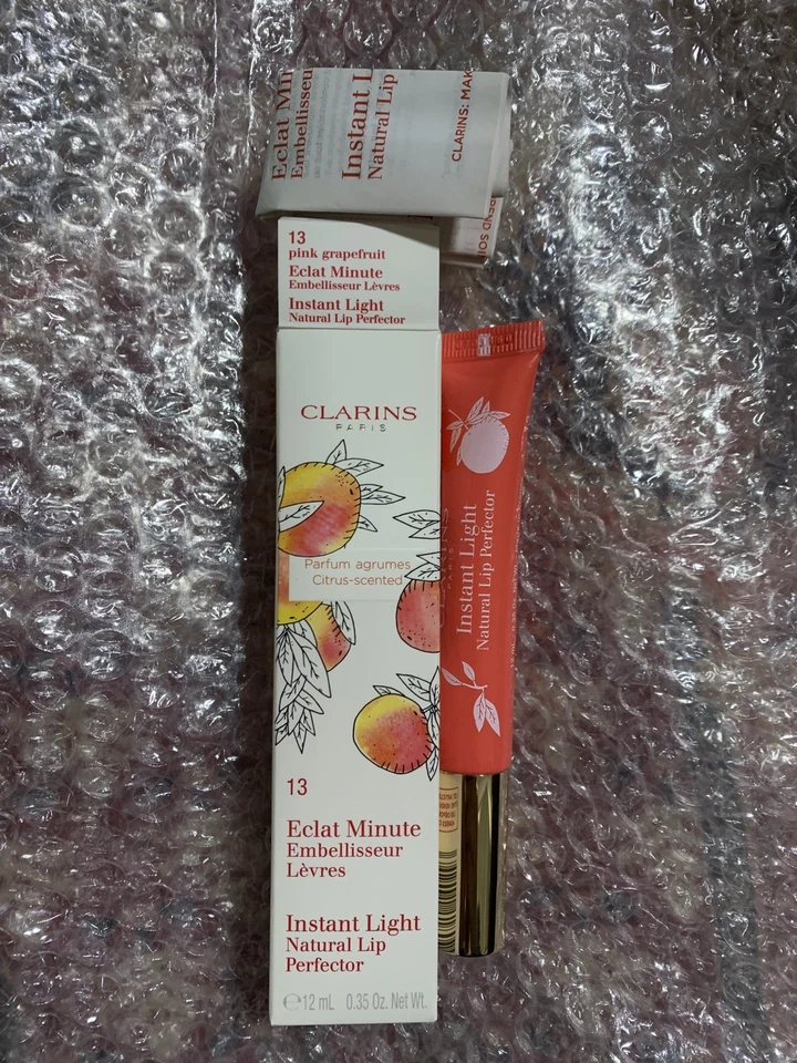 Clarins Instant Light Natural Lip Perfector - 13 Pink Grapefruit - 12ml New - Image 1 of 1