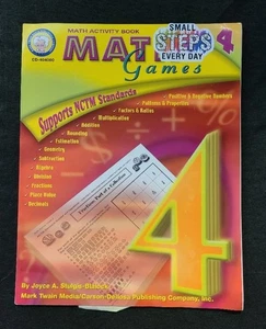 MATH GAMES 4 Activity workbook Carson Dellosa EUC - Imagen 1 de 4