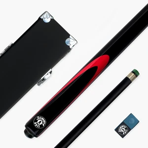 Juego de 2 tacos y estuche de fibra de vidrio grafito punta profesional Jonny 8 Ball Inferno 9,5 mm - Imagen 1 de 54