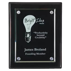 Acrylic Plaque Award, Black Glossy, 8X10, Retirement Plaque, Graduation Award - Picture 1 of 1