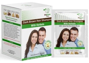 BioGreen Roots Herbal Marrone Scuro Colore Capelli Cover Tintura Grigio Veloce 250ml - Foto 1 di 3