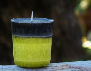150g WATERMELON & KIWI FRUIT Taper Natural Wax TYE DYE CANDLE Pillar or Refill - Foto 1 di 24