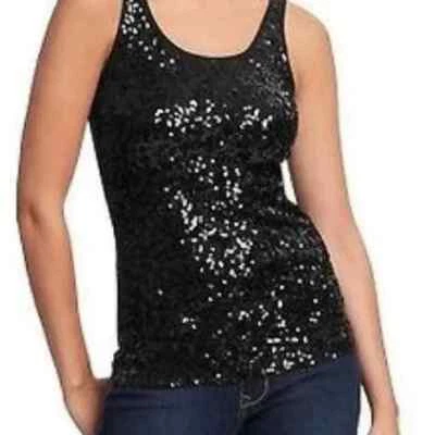 Old Navy亮片背心大圆领弹力Glam Festive Bold闪亮多功能XL — 第 1/4 张图片