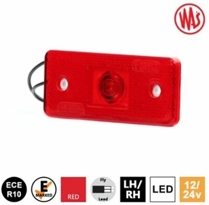 WAS W17D LED Rear Marker / Reflector Lamp Red Safety Warning Hazard Car Truck - Bild 1 von 3