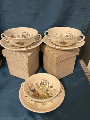 GARDEN BOUQUET Johnson Bros 2 alças tigela de sopa creme e pires preço é cada conjunto - Imagem 1 de 4