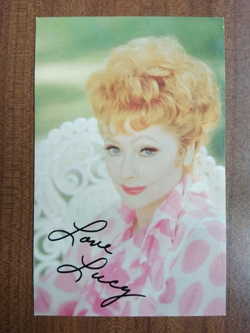 LUCILLE BALL PRE-SIGNED AUTOGRAPH FAN CAST PHOTO CARD ACTRESS FREE POST Cover