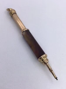 VICTORIAN MECHANICAL PENCIL GOLD FILLED - ROSE COLOR M.O.P. (I1354) - Picture 1 of 12