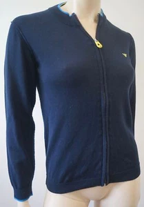 ARMANI JUNIOR Niños Medianoche Azul Marino Algodón Cremallera Frontal Prendas de Tejido Prendas para el torso 12 - Imagen 1 de 7