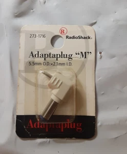 Radio Shack Adaptaplug 273-1716 "M" 5,5 mm X 2,1 mm I.D. - Foto 1 di 2