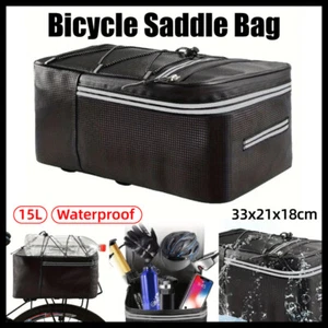 Bike Saddle Bag Waterproof Cycling Tail Bag Backseat Storage Riding Equipment - Picture 1 of 12
