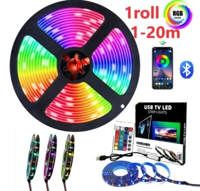 TV Backlight LED Strip Lights USB RGB 5050 Lighting + Remote Control Bluetooth - Image 1 of 4