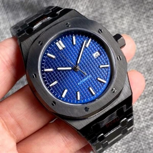 Reloj Bliger 41mm Negro PVD Cuadrado Cristal Zafiro NH35A Automático Hombre Fecha Luminoso - Imagen 1 de 4