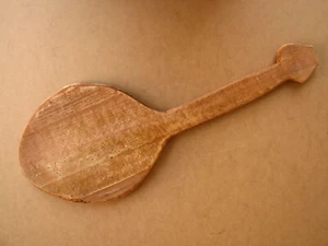 Antique Vintage Primitive Wooden Bread Board Dough Plate Plank Scoop Trencher - Picture 1 of 6