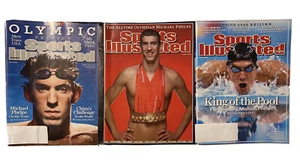 Lot of 3 Michael Phelps Sports Illustrated July 28 August 18 August 25 - Picture 1 of 1