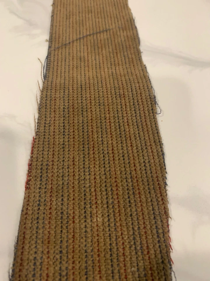 Muebles de tapicería/automotriz a rayas rojo/azul/marrón tela por yarda Foto 1 de 1